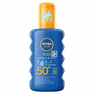 NIVEA Sun Kid's Protect & Care Barevný sprej SPF50+ 200 ml obraz