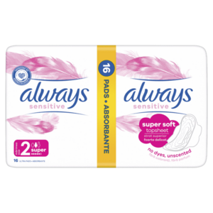 ALWAYS Ultra Sensitive Super vel.2 Hygienické vložky 16 kusů obraz