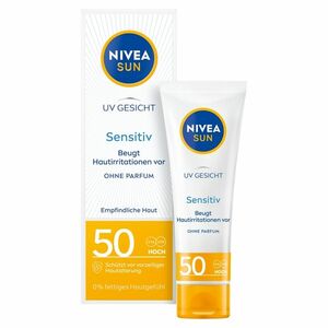 NIVEA Sun Pleťový krém na opalování Sensitive SPF50 50 ml obraz