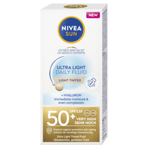 NIVEA Sun Tónovací krém-fluid SPF50+ Světlý 40 ml obraz