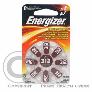Baterie do naslouchadel ENERGIZER 312 DP 8ks obraz