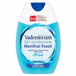 VADEMECUM Menthol Fresh 2v1 Gelová zubní pasta 75 ml obraz