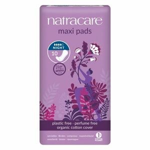 NATRACARE Menstruační vložky Maxi NIGHT TIME bez křidélek 10 ks obraz