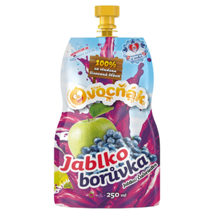 OVOCŇÁK Mošt jablko a borůvka 250 ml obraz