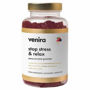 VENIRA Stop stress & relax stress no more gummies lesní plody 60 kusů obraz