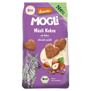 MOGLI Kakaové müsli sušenky s certifikací Demeter 3r+ BIO 125 g obraz