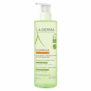 A-DERMA Exomega Control Zvláčňující mycí gel 2v1 500 ml obraz