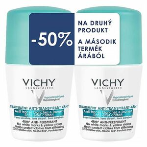VICHY Roll-on antiperspirant 48 hodin bez skvrn 2 x 50 ml DUOPACK obraz