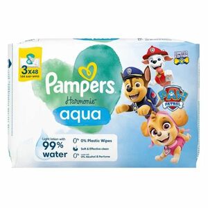 PAMPERS Harmonie aqua ubrousky paw patrol 3 x 48 kusů obraz