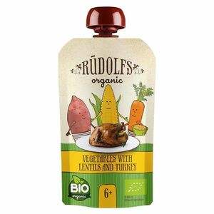 RUDOLFS Bio kapsička zelenina, čočka, krůtí maso 6m+ 110 g obraz
