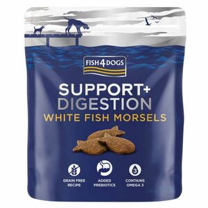 FISH4DOGS Pamlsky pro psy na podporu trávení s kousky bílé ryby 225 g obraz