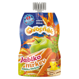 OVOCŇÁK Mošt jablko a mrkev 200 ml obraz