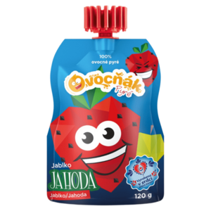 OVOCŇÁK Pyré jablko a jahoda 120 g obraz