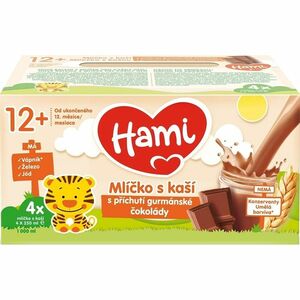 HAMI Mlíčko s kaší s příchutí čokoláda 12m+ 4 x 250 ml obraz