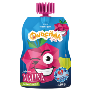 OVOCŇÁK Pyré jablko a malina 120 g obraz