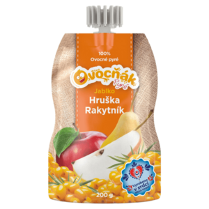 OVOCŇÁK Pyré jablko s hruškou a rakytník 200 g obraz