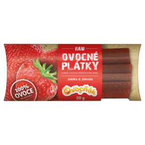 OVOCŇÁK Ovocné plátky jablko a jahoda 20 g obraz