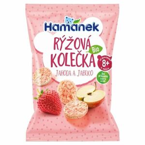 HAMÁNEK Rýžová kolečka jahoda a jablko BIO 35 g obraz