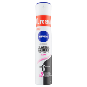 NIVEA Black&White Invisible Clear Antiperspirant sprej 200 ml obraz