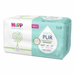 HIPP Babysanft soft&pur vlhčené ubrousky 3 x 48 ks obraz