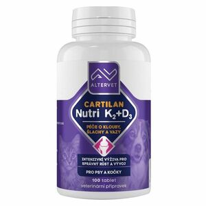 ALTERVET Cartilan nutri K2+D3 na klouby pro psy a kočky 100 tbl obraz