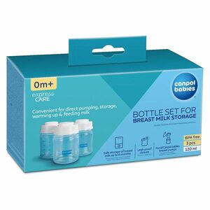 CANPOL BABIES Sada lahví na skladování mléka 3 x 120 ml obraz