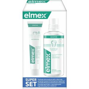 ELMEX Sensitive Super set ústní voda 400 ml + zubní pasta 75 ml obraz