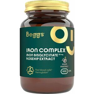BEGGS Iron bisglycinate 20mg, rosehip extract 100 kapslí obraz