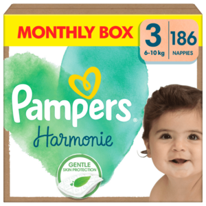 PAMPERS Harmonie Baby vel.3 měsíční balení 186 ks obraz