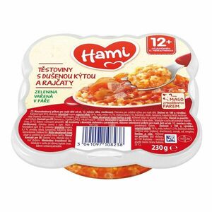 HAMI masozeleninový talířek Těstoviny s dušenou kýtou a rajčaty, 12+ 230 g obraz