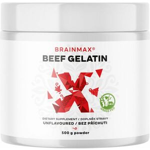 BRAINMAX Beef Gelatin, Grass-fed hovězí želatina 500 g obraz