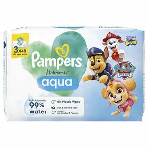 PAMPERS Dětské vlhčené ubrousky, Harmonie Aqua 144 ks obraz