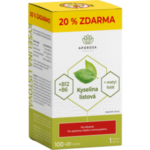APOROSA Kyselina listová +B12, +B6, 120 tablet obraz