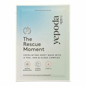 YEPODA - The Rescue Moment – Exfoliační látková maska s PHA, AHA a řasami obraz