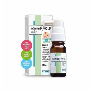 Generica Vitamin D3 400 I.U. kapky 10 ml obraz