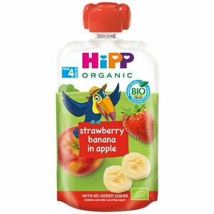 Hipp BIO 100% ovoce jablko-banán-jahoda 100 g obraz