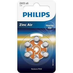 Philips ZA13B6A/00 baterie do naslouchadel 6 ks obraz