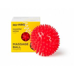 Rehabiq Masážní míček ježek 8 cm 1 ks červený obraz