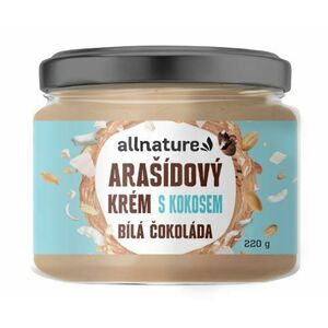 Allnature Arašídový krém s bílou čokoládou a kokosem 220 g obraz