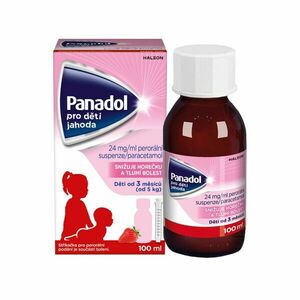 Panadol pro děti Jahoda 24 mg/ml perorální suspenze 100 ml obraz