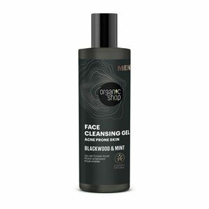 Organic Shop Čisticí gel na pleť se sklonem k akné Blackwood a máta 200 ml obraz