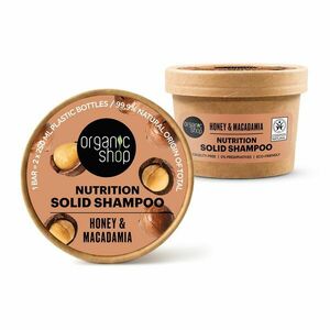 Organic Shop Vyživující tuhý šampon Med a makadamie 60 g obraz