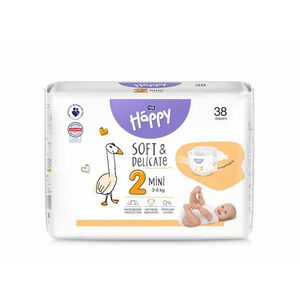 Bella Baby Happy Soft&Delicate 2 Mini 3–6 kg dětské pleny 38 ks obraz
