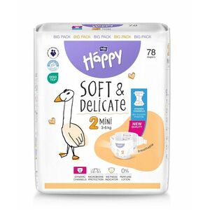 Bella Baby Happy Soft&Delicate 2 Mini 3–6 kg dětské pleny 78 ks obraz