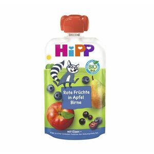 Hipp BIO Hippies Jablko, hruška, červené ovoce + železo kapsička 100 g obraz