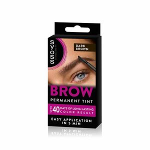 Syoss Brow Tint barva na obočí tmavě hnědá 17 ml obraz
