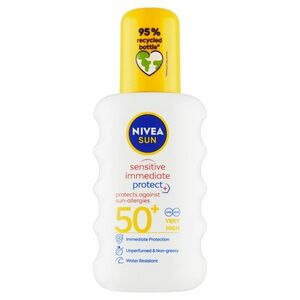 Nivea SUN Sensitive Sprej na opalování OF50+ 200 ml obraz