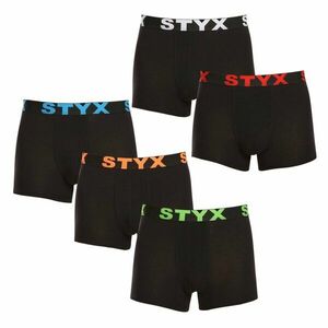 Styx 5PACK pánské boxerky sportovní guma černé (5G9602) L obraz