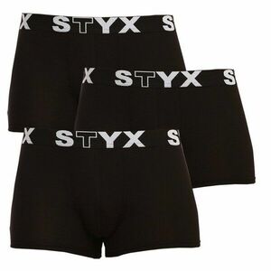 Styx 3PACK pánské boxerky sportovní guma černé (G9606060) XL obraz