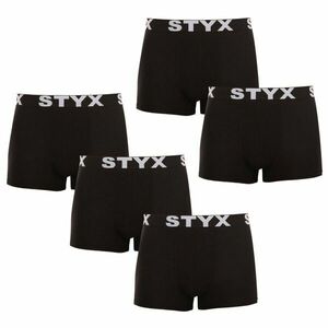 Styx 5PACK pánské boxerky sportovní guma černé (5G960) XXL obraz